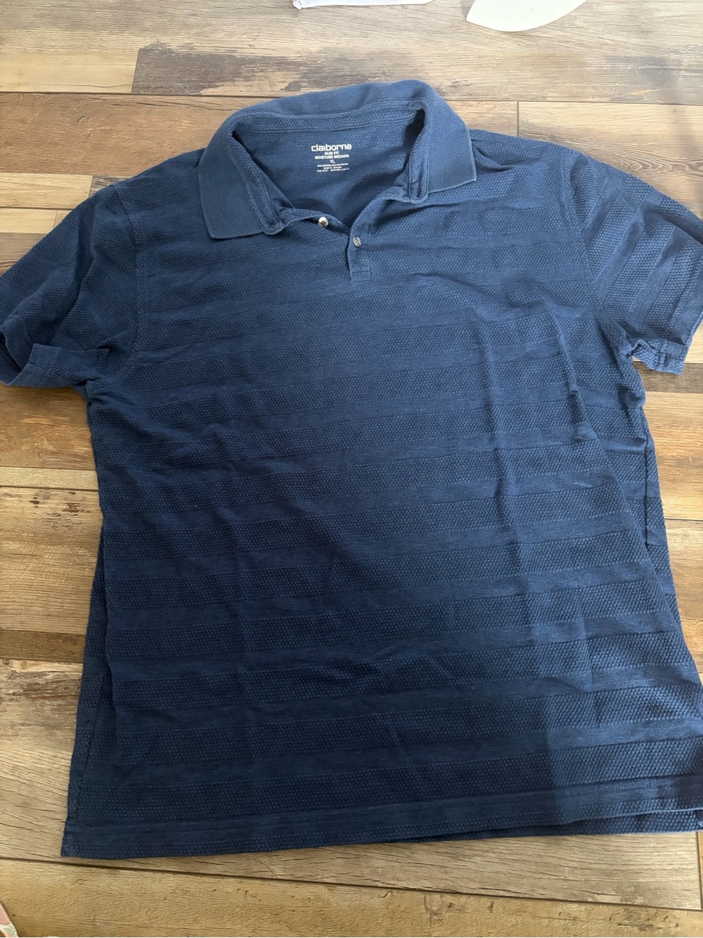 Claiborne Men's Navy Short Sleeve Polo
